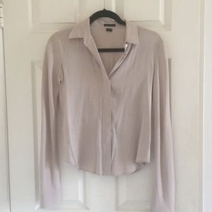 Theory Beige button down.